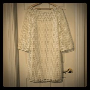 Beautiful Lilly Pulitzer White Overlay Dress